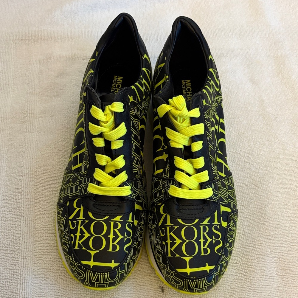 Michael Kors Black and Yellow Sneakers